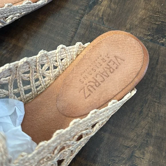True Vintage Veracruz Artisan Woven Slides Made In Spain Size 37 - Picture 3 of 6